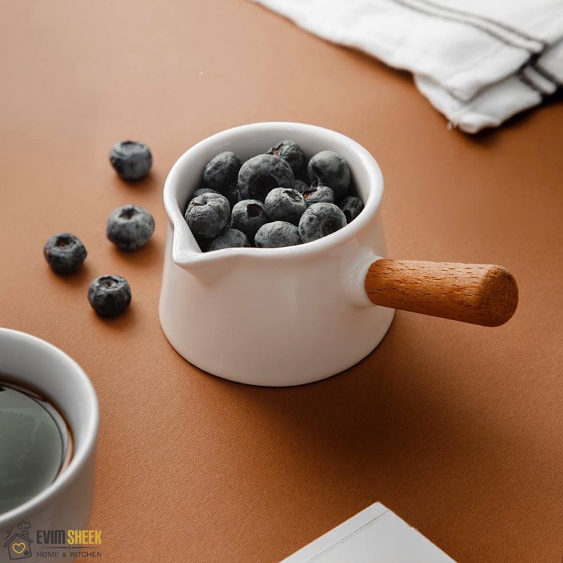 سس خوری سرامیکی دسته چوبی