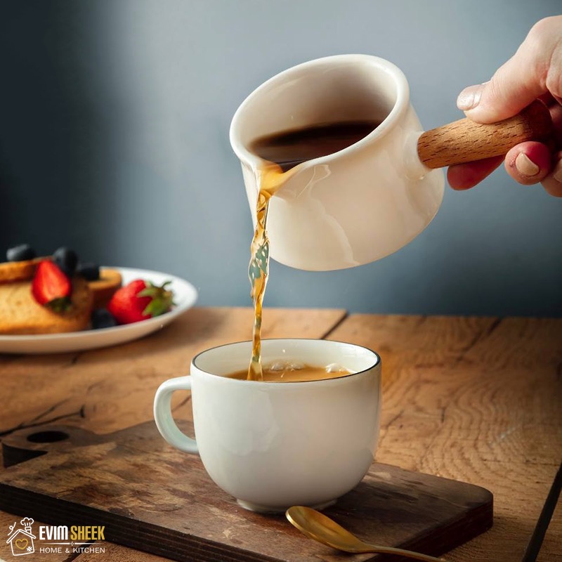 سس خوری سرامیکی دسته چوبی