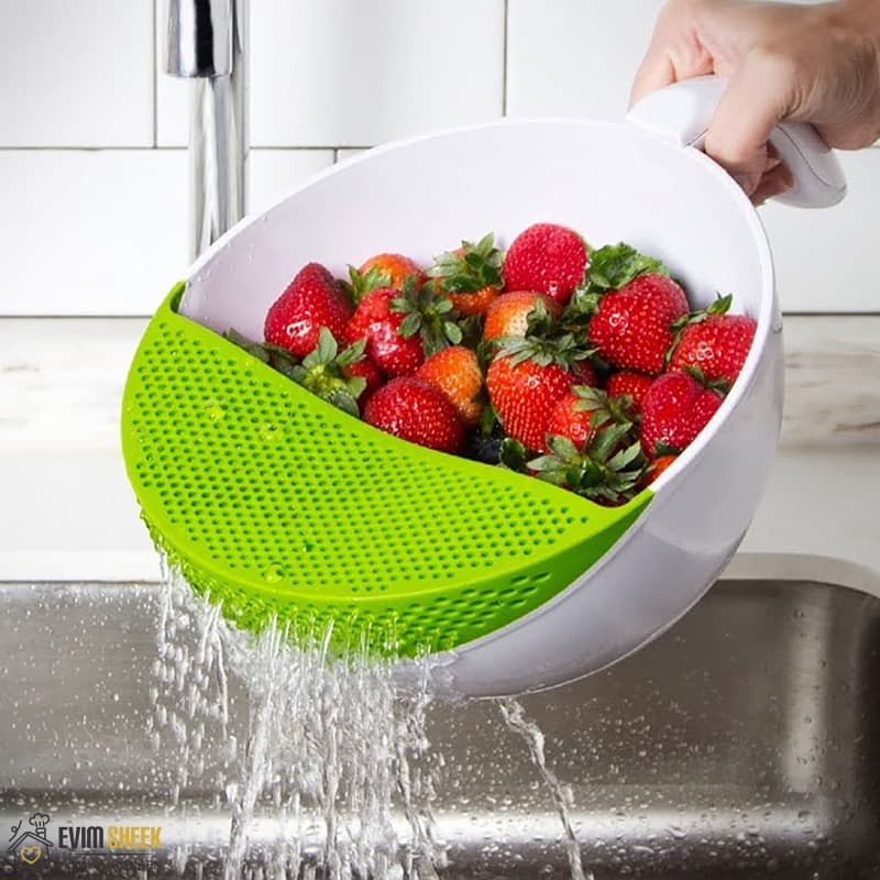 آبکش برنج شوی دسته دار