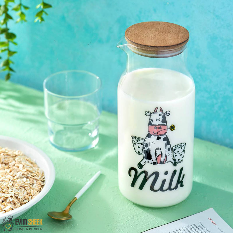 بطری شیر درب چوبی