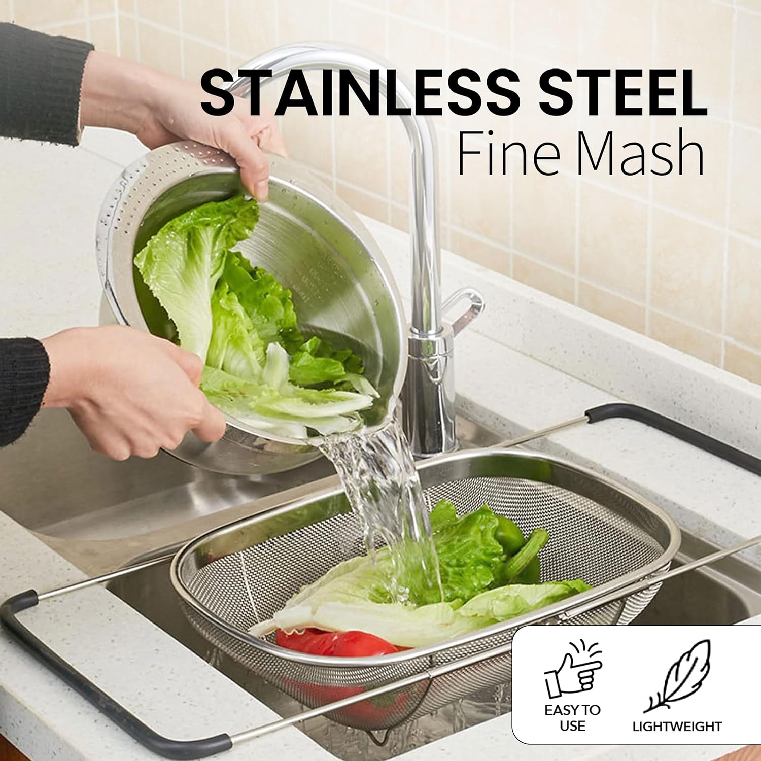 سبد سينك استيل كشويي