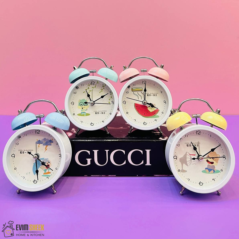 ساعت رومیزی زنگ دار طرح کارتونی
