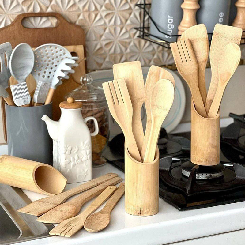 ست کفگیر و ملاقه بامبو