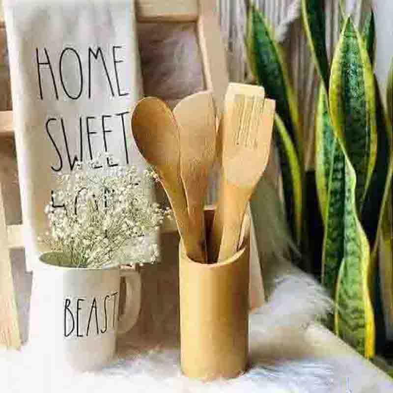 ست کفگیر و ملاقه بامبو