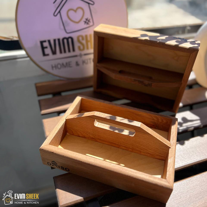 جا قاشقی چوبی دسته دار