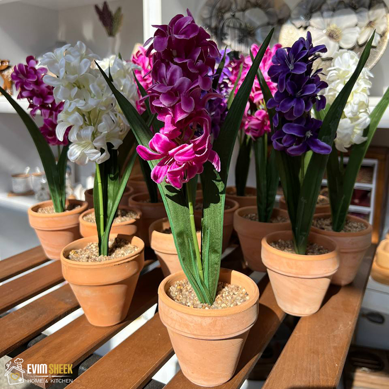 گل و گلدان سنبل مصنوعی