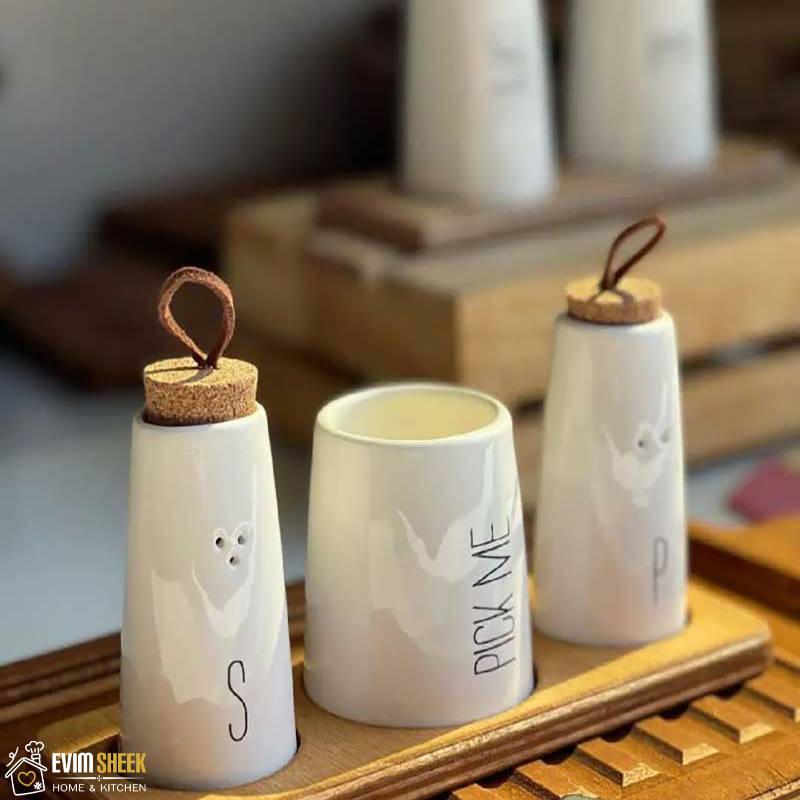 ست نمکپاش زیره چوبی