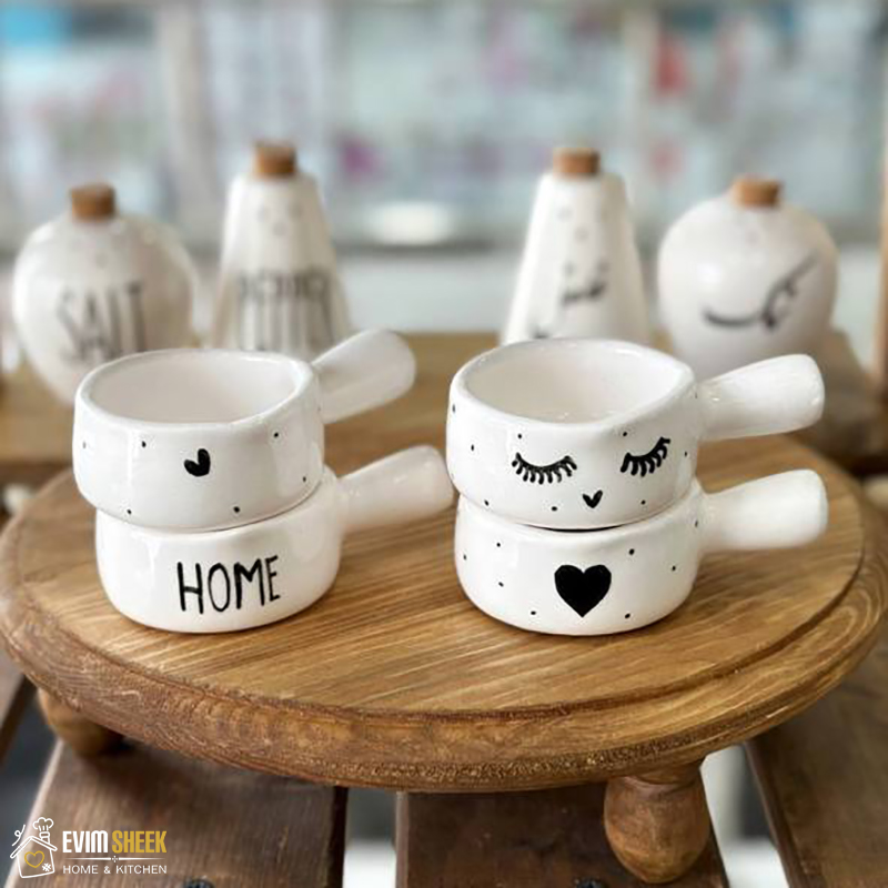 سس خوری و مزه خوری سرامیکی دسته دار تکست