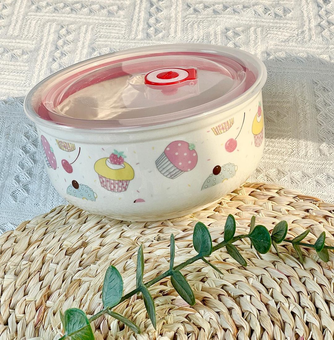 ظرف فریزری 3 تکه سرامیکی سوپاپ دار