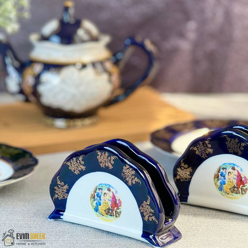 جا دستمال سرمه ای