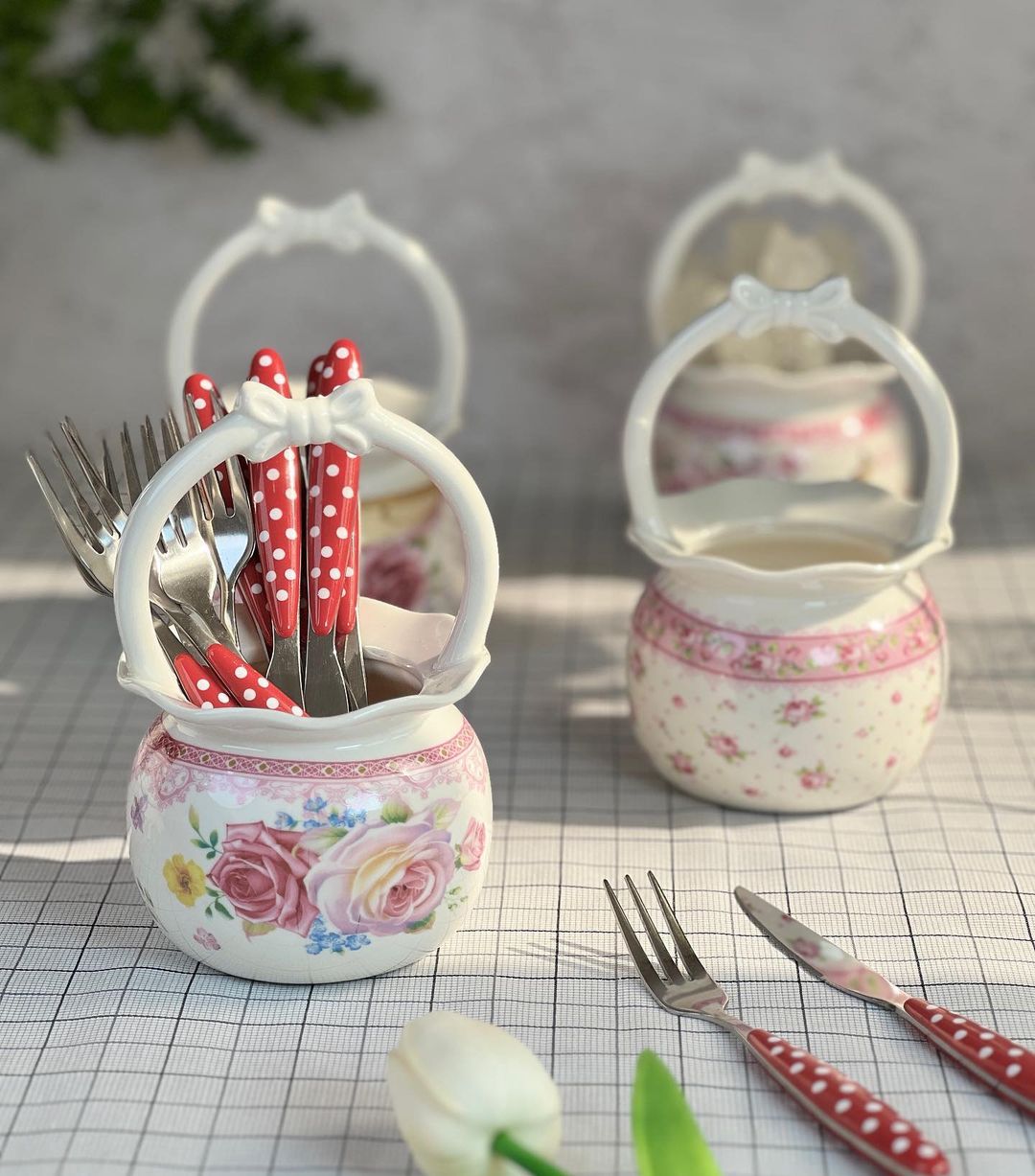 سبد پرسلین طرحدار