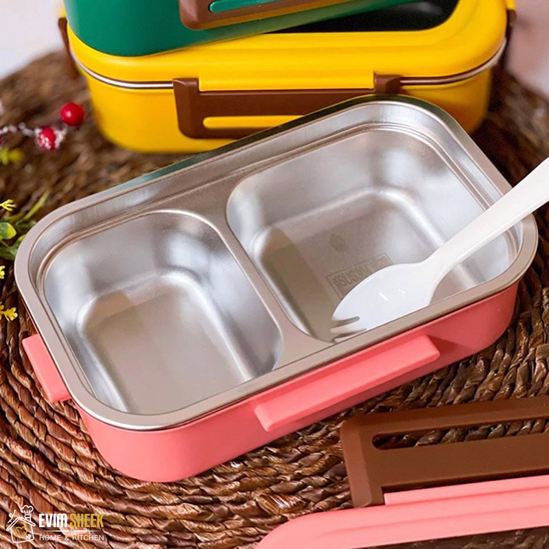 لانچ باکس داخل استیل قاشق دار