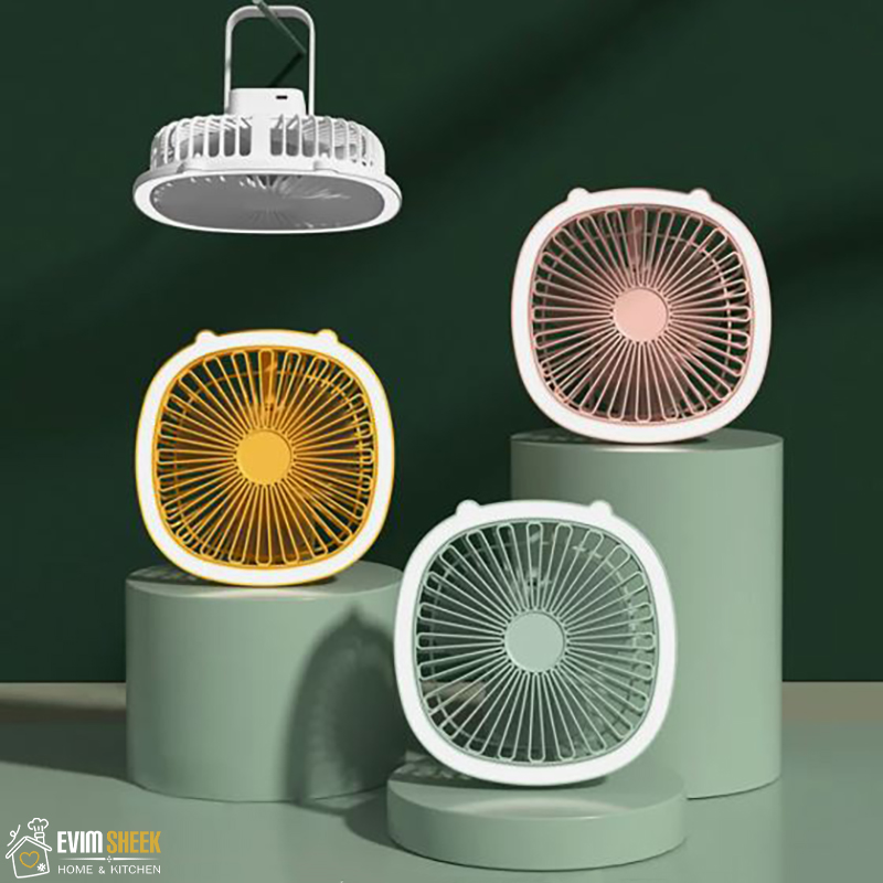 پنکه رومیزی ال ای دی دار چندکاره