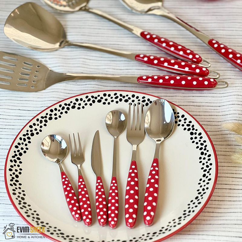 قاشق کوچک دسته خالدار