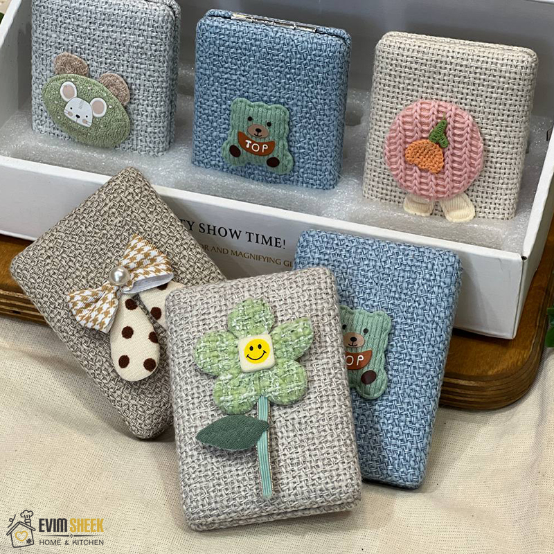 آینه فانتزی جیبی بافتی