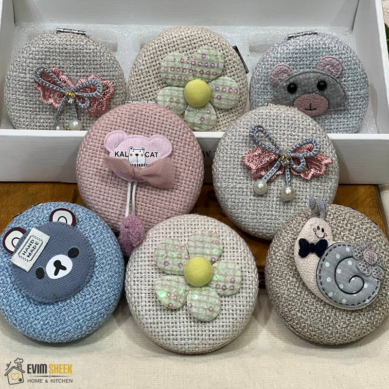 آینه فانتزی جیبی بافتی