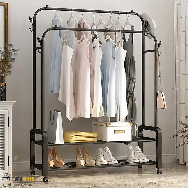 رگال چرخ دار دوبل ضد زنگ تحمل وزن ۴۸کیلو