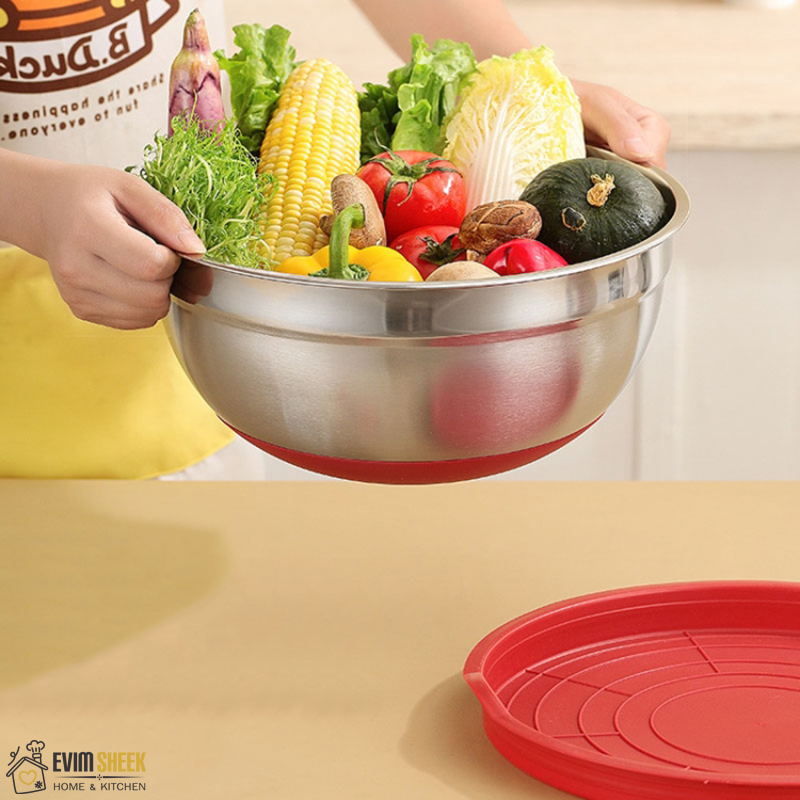 لگن آشپزخانه استیل مجموعه 5 عددی یونیک