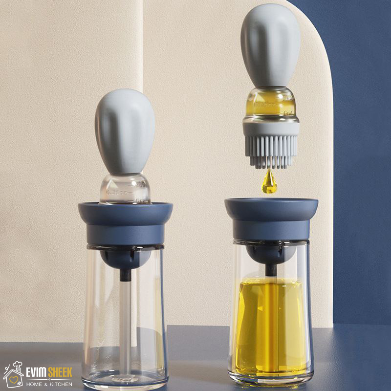 بطری روغن و فرچه سیلیکونی