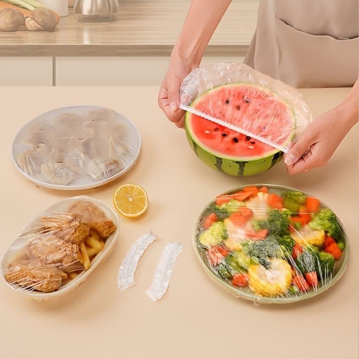 درپوش نایلونی یکبار مصرف بسته 100 عددی