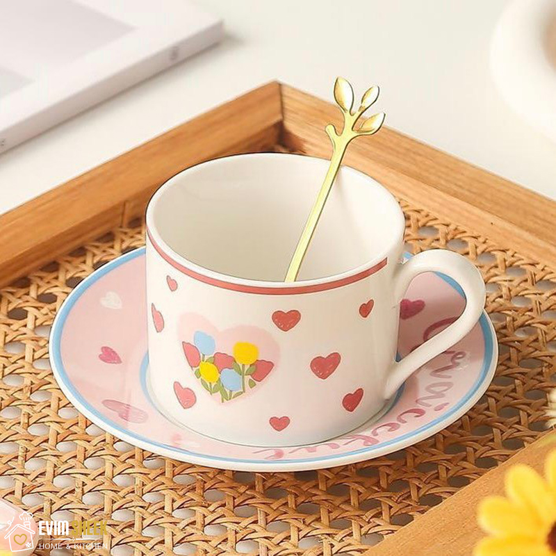 فنجان نعلبکی قاشق دار