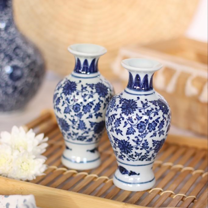 مینی گلدان گل آبی