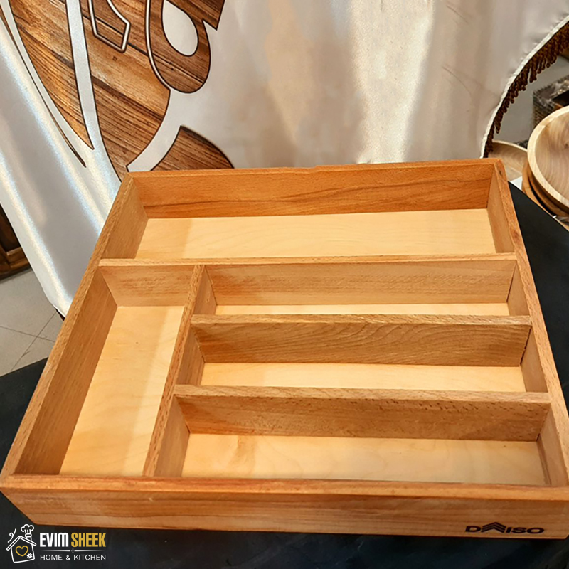 جا قاشقی کابینت مستطیل چوبی