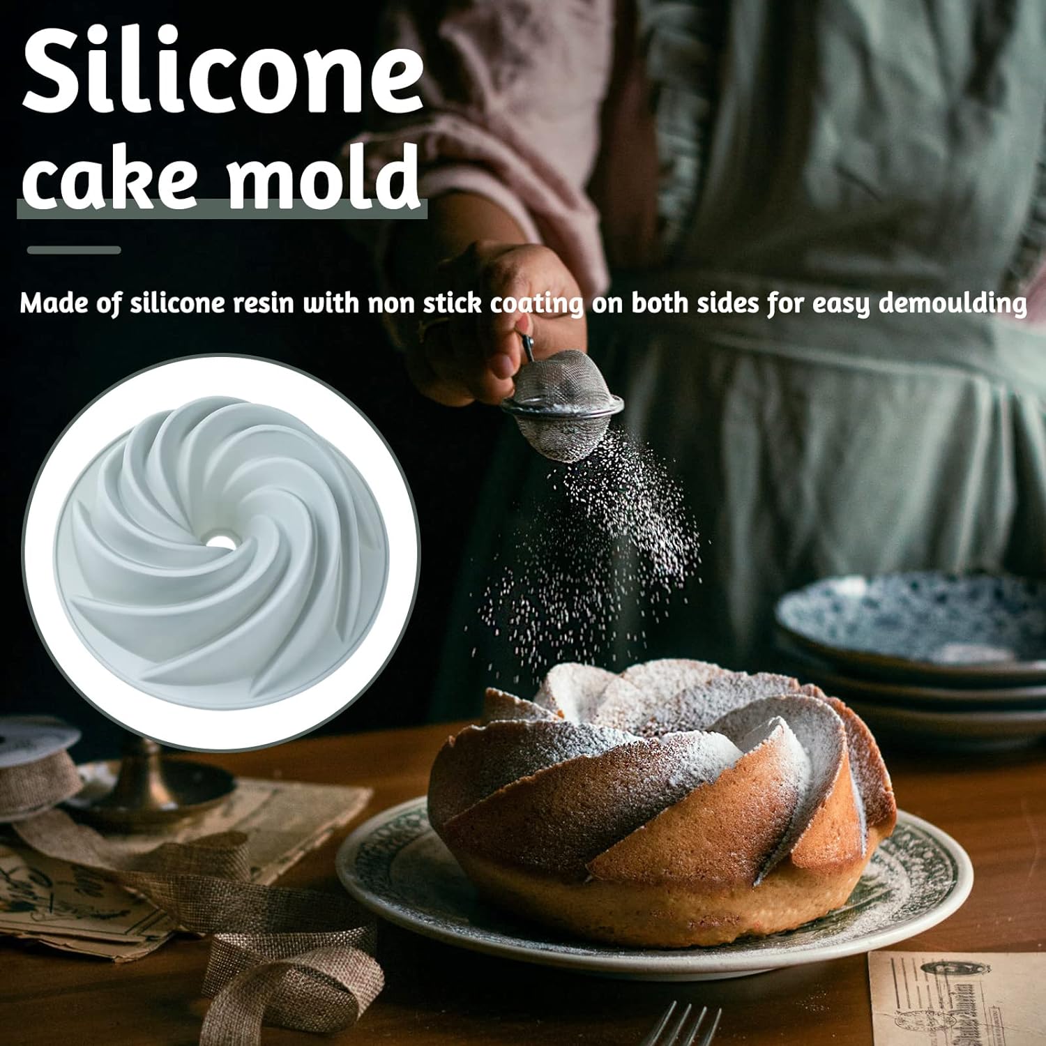 قالب ژله سیلیکونی مارپیچ