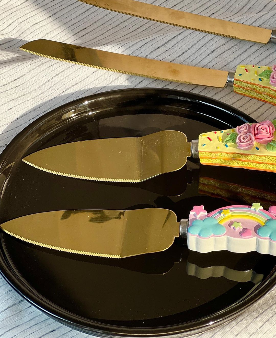 ست کارد و کفگیر کیک مدل فانتزی