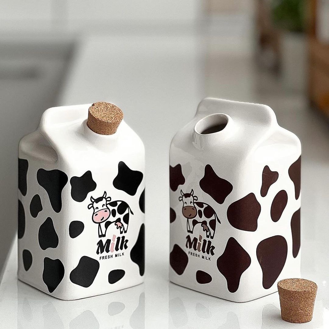 پاکت شیر سرامیکی مدل فانتزی