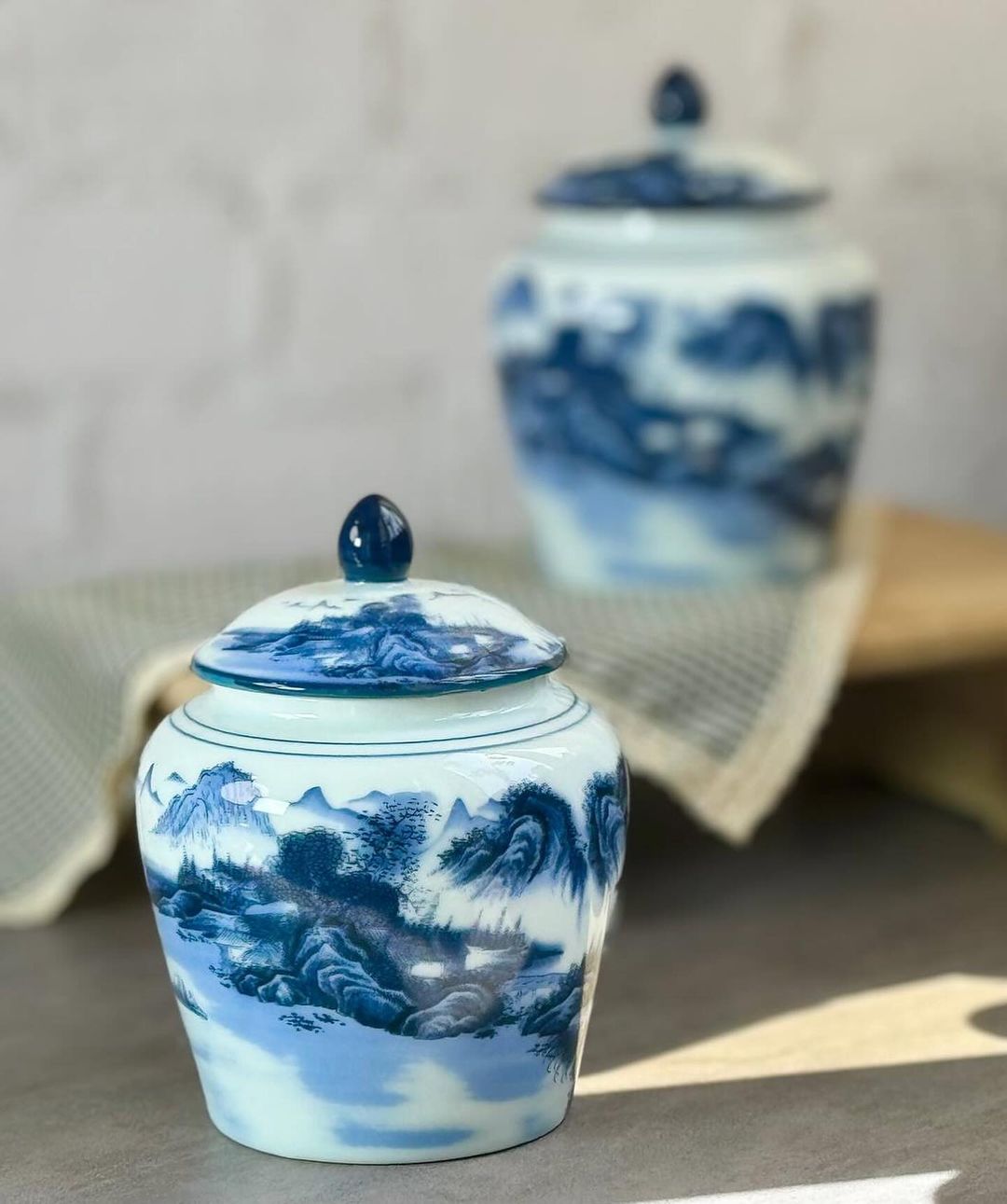 بانکه تزیینی مدل گل آبی