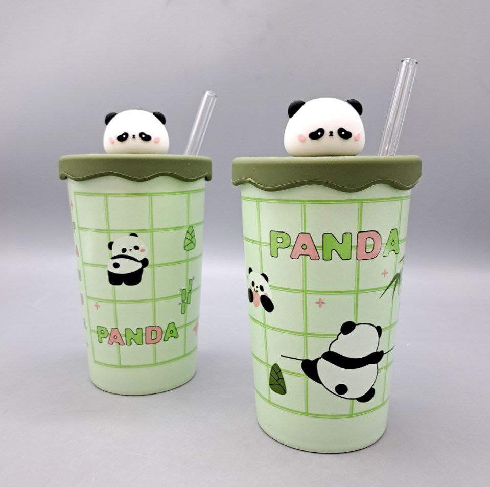 ماگ سرامیکی پاندا مدل درب سیلیکونی