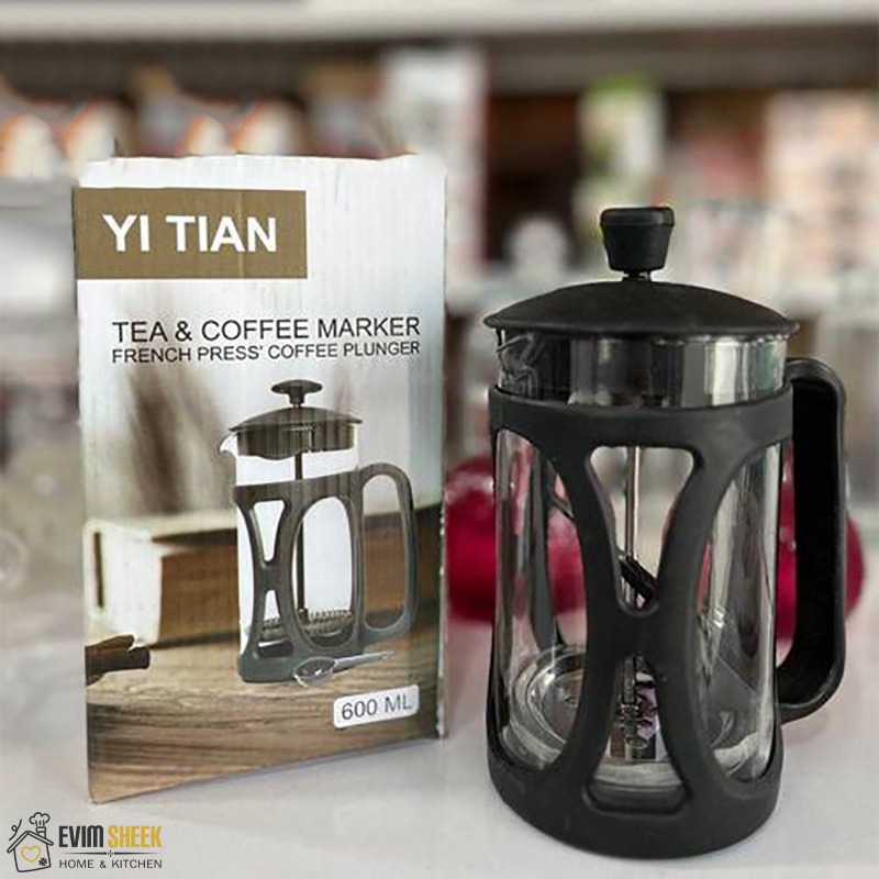 لیوان فرنچ پرس 600 میل تیان