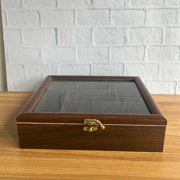 جعبه تی‌بگ چوبی 5 خانه