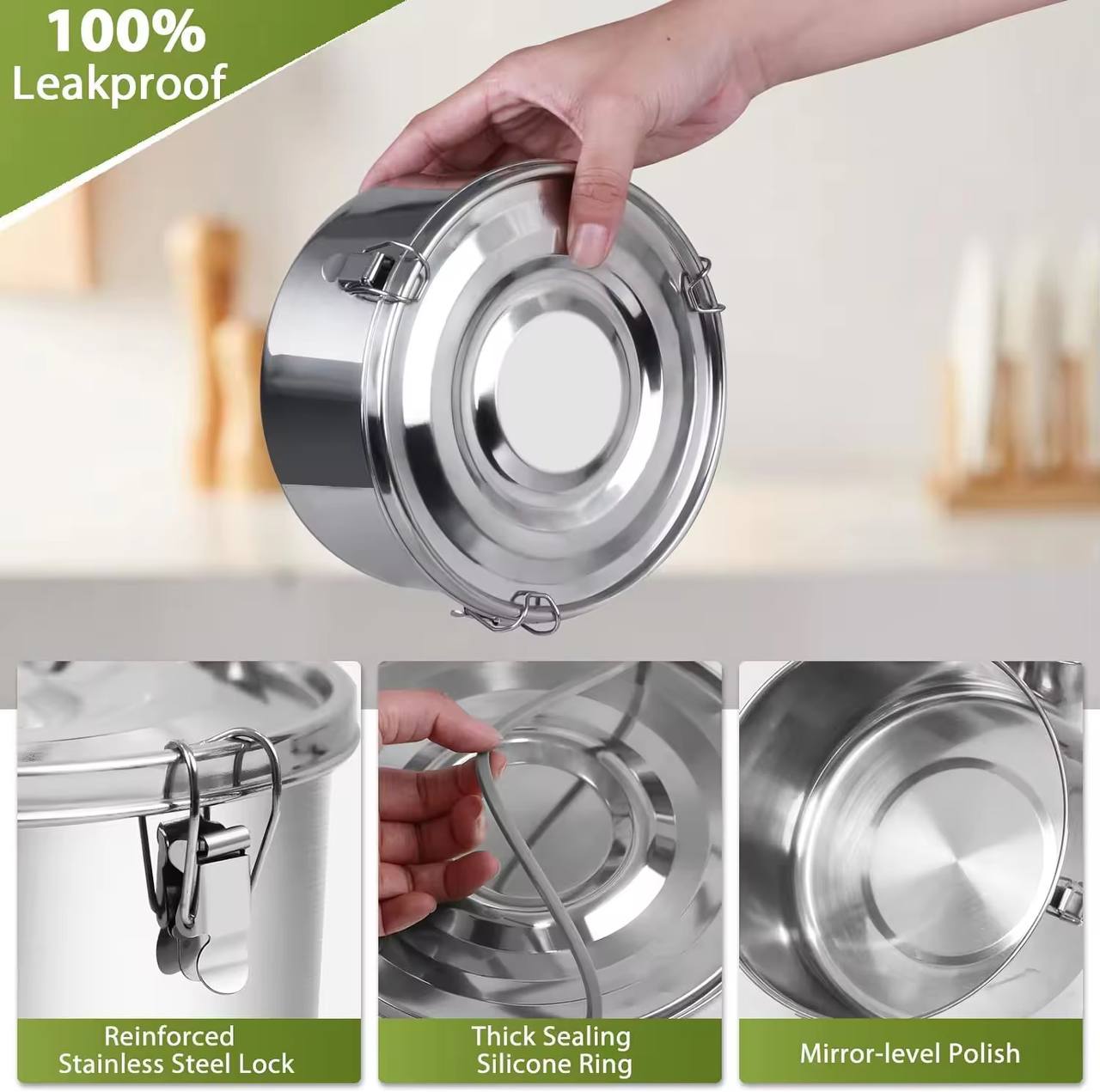 ظرف غذا ۳ تیکه تمام استیل