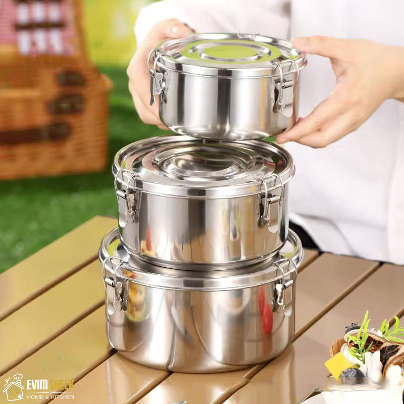 ظرف غذا ۳ تیکه تمام استیل