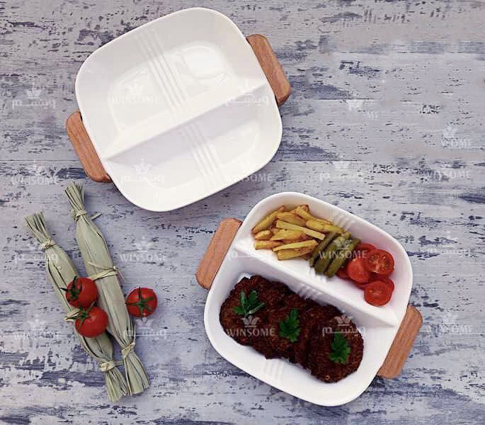 اردو خوری دو خانه دسته چوبی