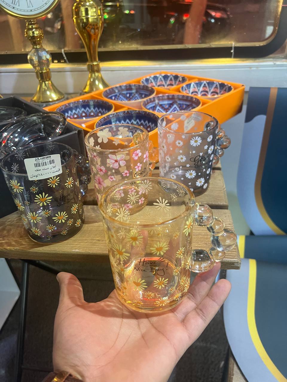 لیوان تکی فلاور دسته حلقه ای