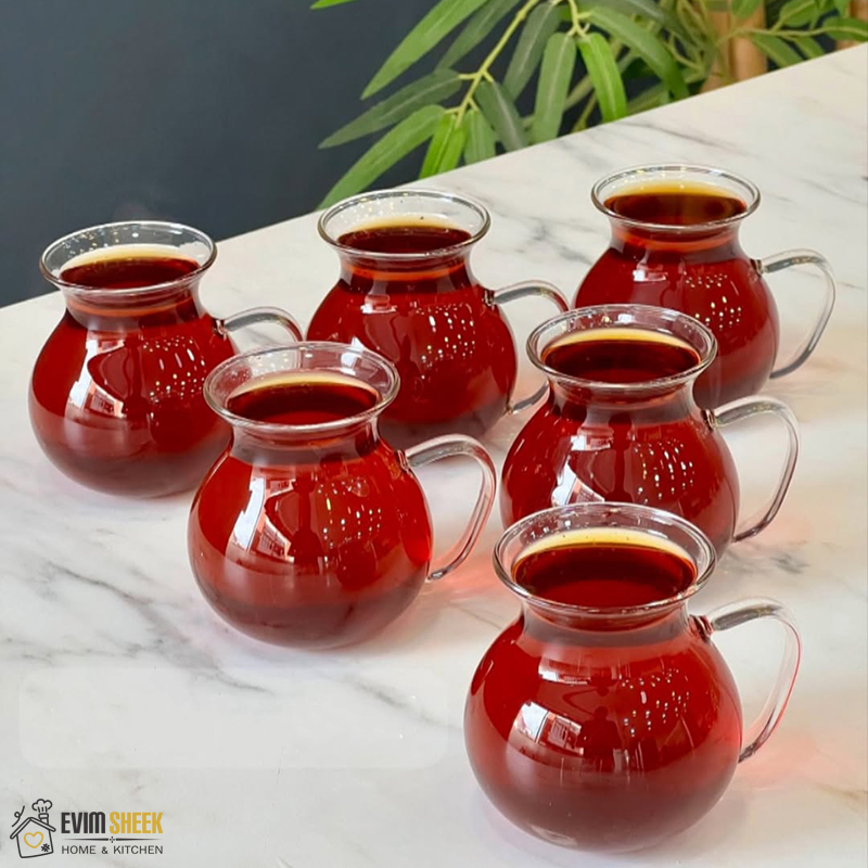 استکان کمر باریک دسته دار