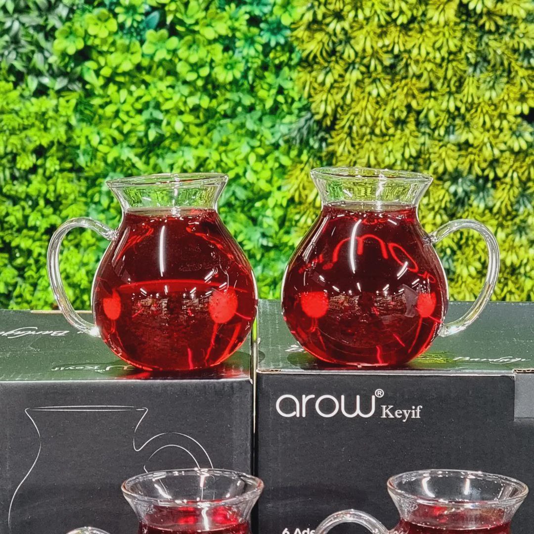 استکان کمر باریک دسته دار