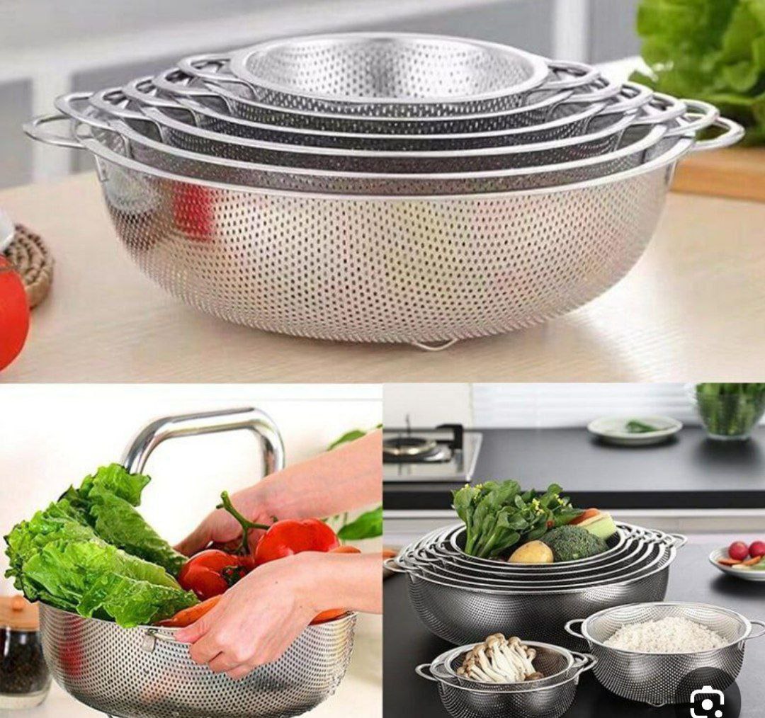 آبکش استیل مدل Punch بسته 6 عددی