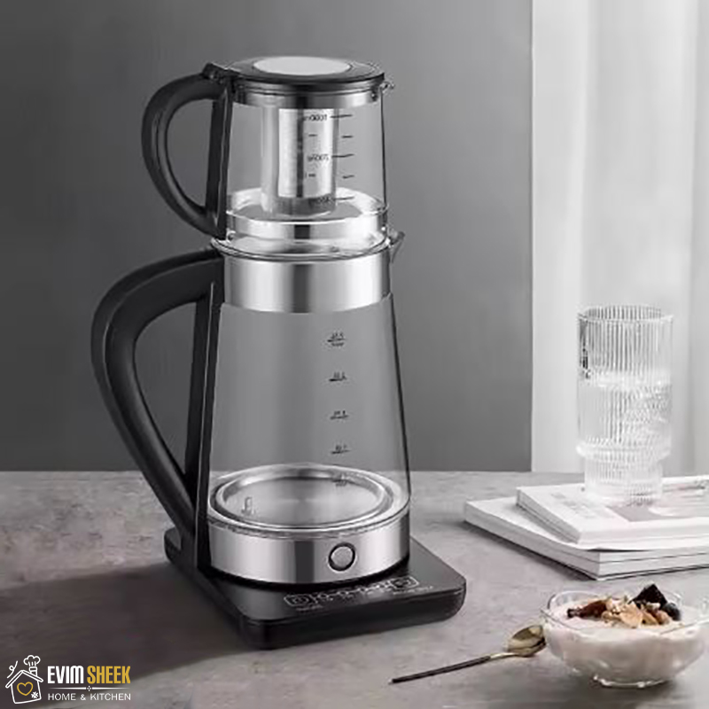 چای ساز روهمی یونیک کامل شیشه ای ودیجیتالی