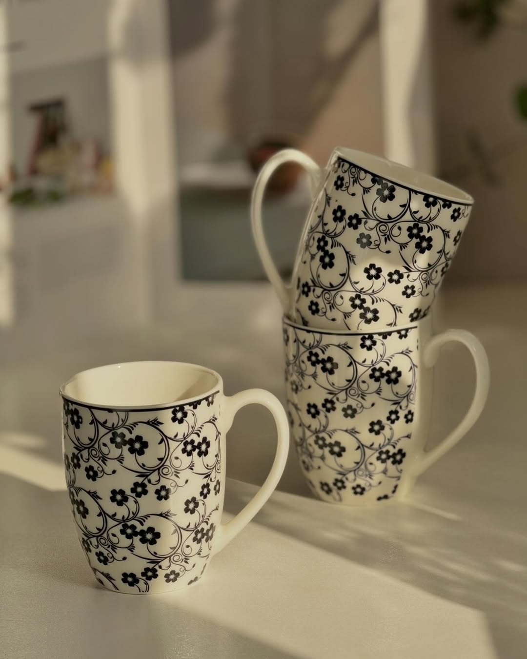 ماگ سرامیکی گل آبی دنی هوم