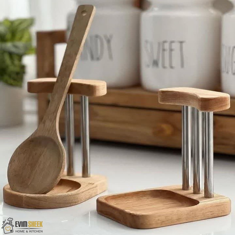 زیر قاشقی کنار گازی چوبی