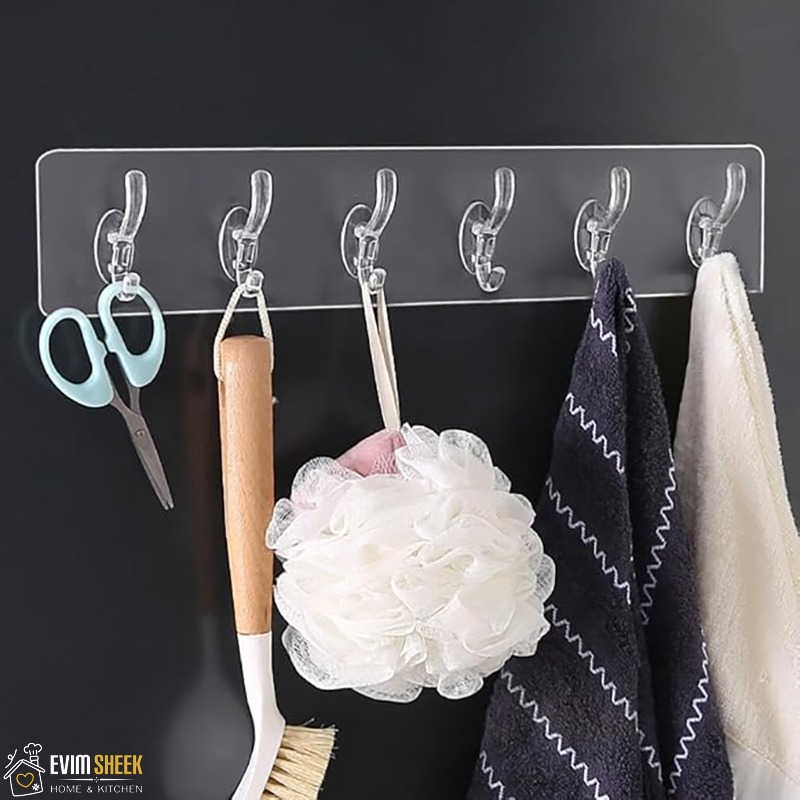 آویز پشت چسبدار 6 قلاب منعطف