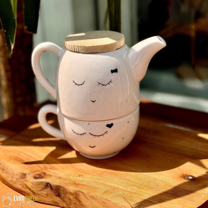 قوری و فنجان مدل چشمک