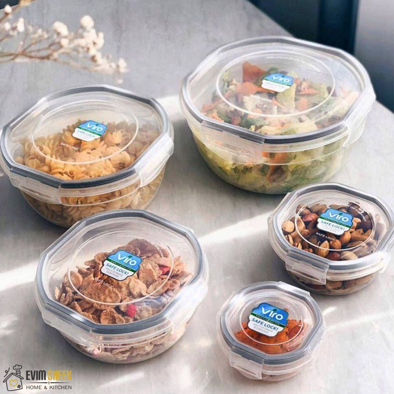 سرویس فریزری 5 پارچه ویرو شفاف سیف لاک