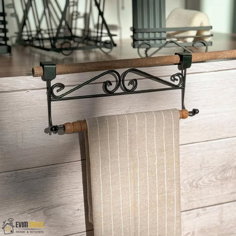 آویز حوله کابینتی مدل فلزی