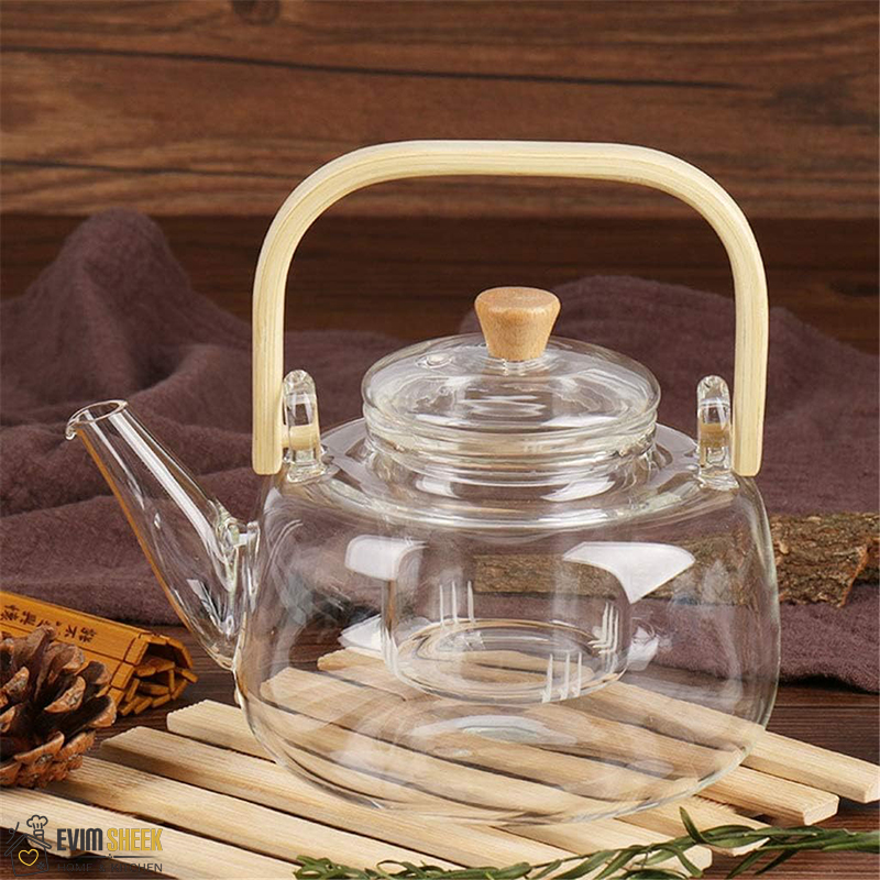 قوری پیرکس مدل دسته بامبو