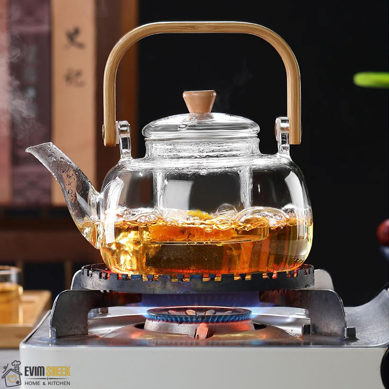 قوری پیرکس مدل دسته بامبو